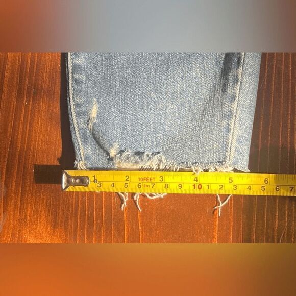 Judy Blue Relaxed Fit Distressed Jeans Size 7/28 Light Wash Ripped Strech - Picture 9 of 12